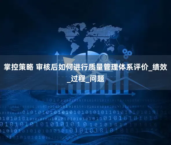 掌控策略 审核后如何进行质量管理体系评价_绩效_过程_问题